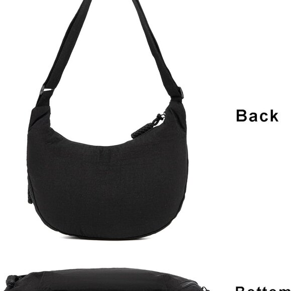Crescent Crossbody Bags for Women Nylon Slouchy Sling Hobo Bag,Spacious Dumpling - Picture 6 of 8